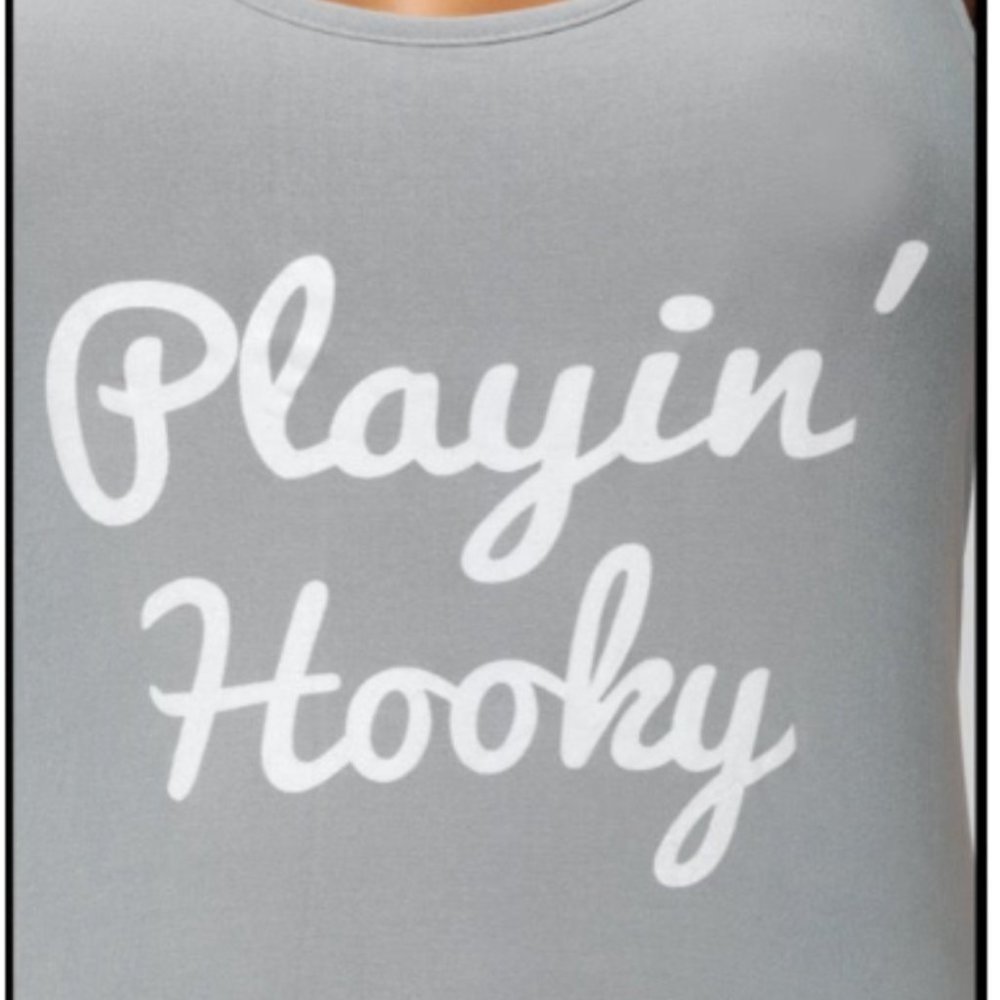 Playin Hooky PJ Set - Grey/Combo - Picture 2 of 10